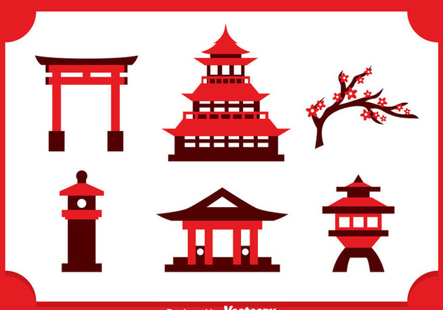 632x443 Japanese Castle Icons Vector Free Vector Download Cannypic