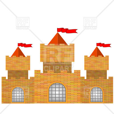 400x400 Red Brick Castle Vector Image Of Architecture, Buildings