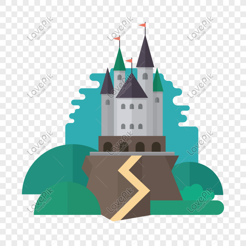 860x860 Cartoon Cute Castle Vector Material Png Image Picture Free
