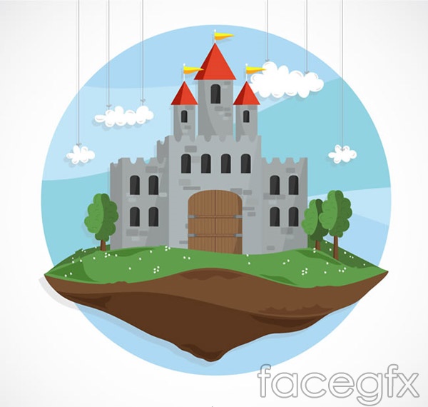 600x570 Floating Fairy Tale Castle Vector Over Millions Vectors, Stock