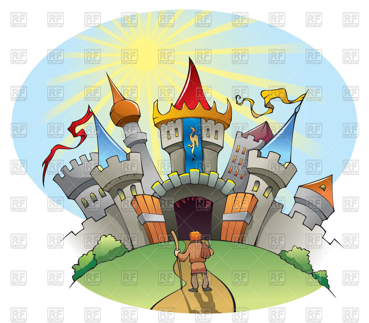 1200x1050 Medieval City, Castle Vector Image Of Architecture, Buildings