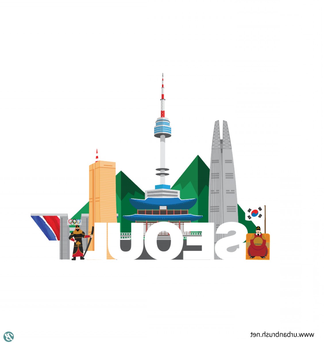 1128x1192 Seoul Image Logo Illustration Free Download Vector