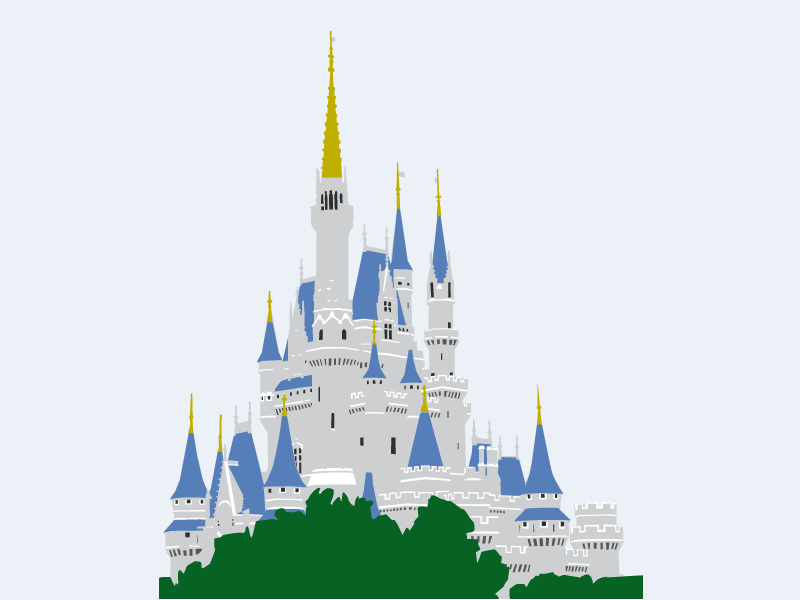 800x600 Cinderella Castle Disney World Vector Design