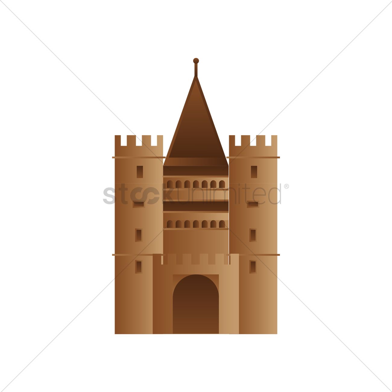 1300x1300 Castle Vector Image
