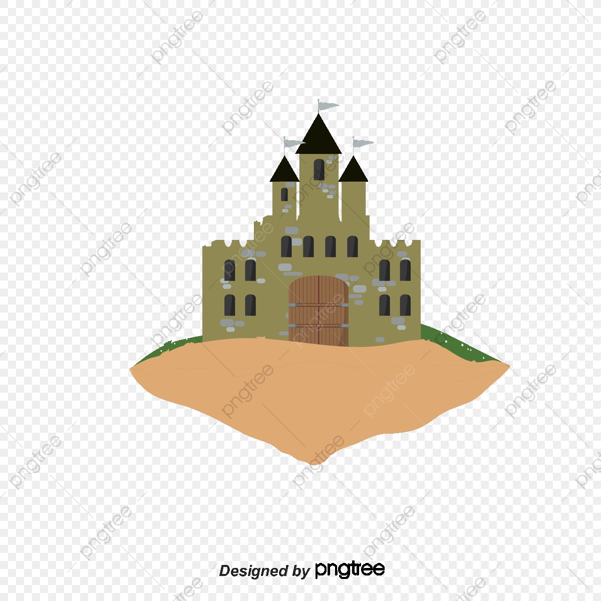 1200x1200 Fantasy Castle Vector Material, Vector, Castle, Building Png