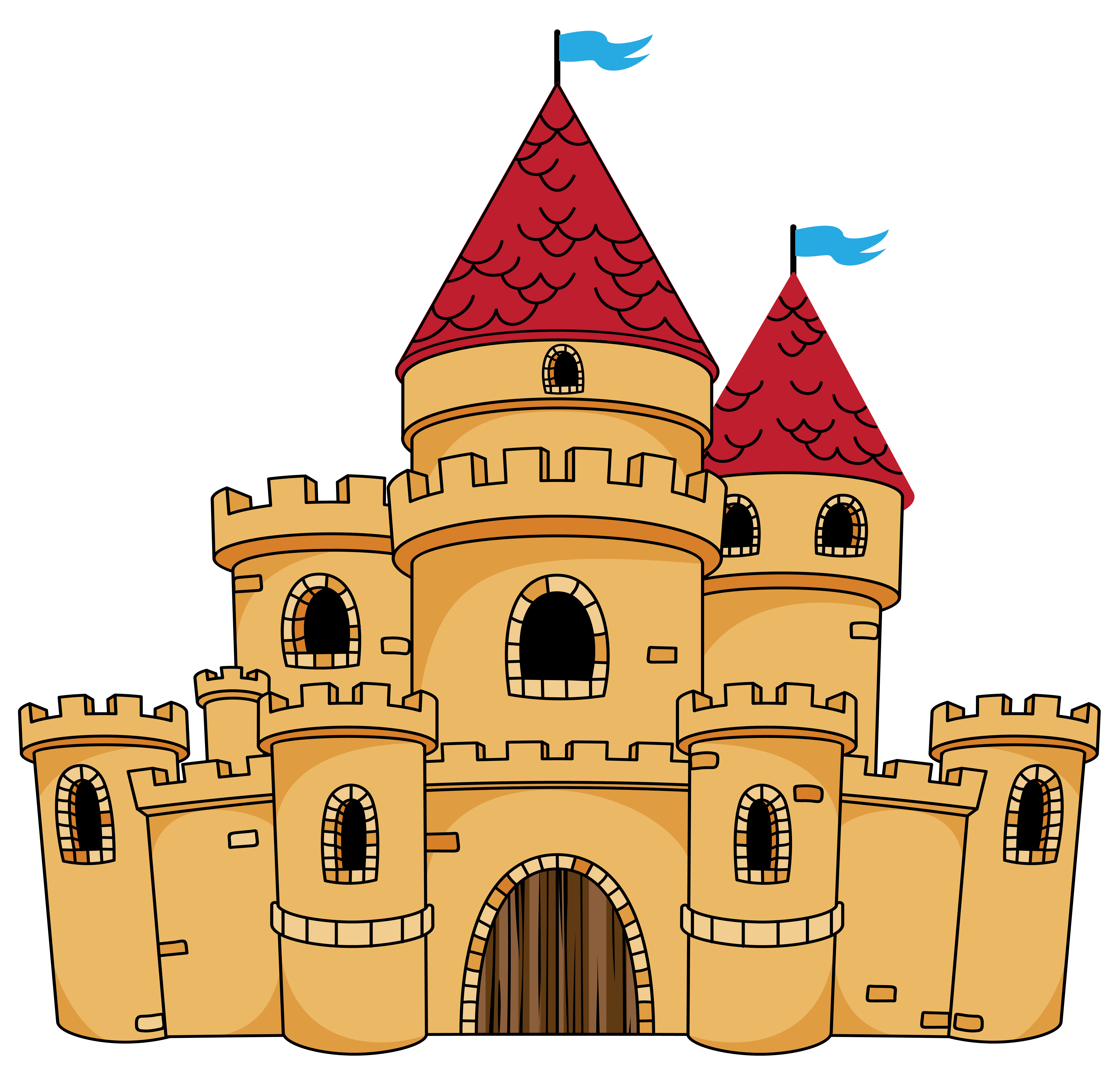 6353x6128 Clip Art Castle Crafts, Medieval
