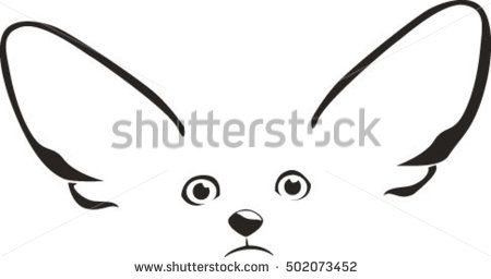 450x256 Fox Muzzle, Eyes And Ears, Vector Illustration Vector Graphics