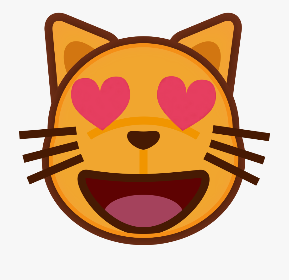 920x892 Filepeo Smiling Cat Face With Heart Shaped Eyes