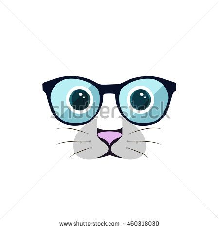 Cat With Glasses Vector Illustration With Cat With Sunglasses 450x470 Cat With Glasses Vector Illustration With Cat With Sunglasses