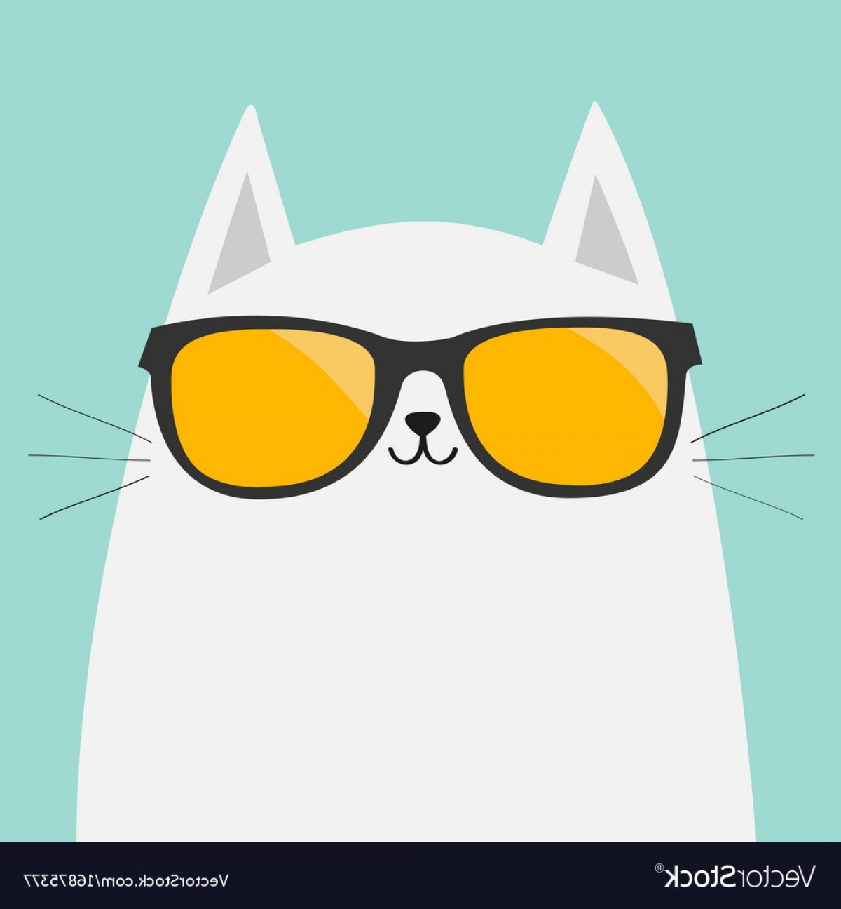 Cat Wearing Glasses Vector Catamart 1200x1296 Cat Wearing Glasses Vector Catamart