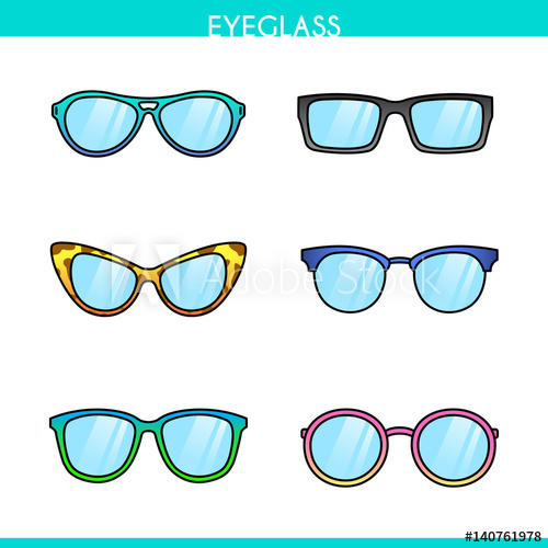 Vector Color Set Of Different Fashionable Trendy Hipster, Retro 500x500 Vector Color Set Of Different Fashionable Trendy Hipster, Retro