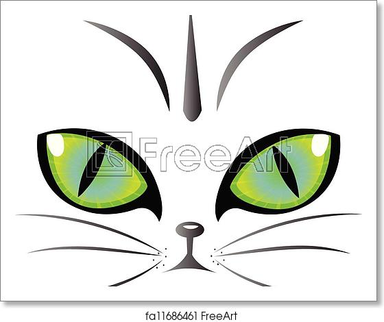 560x470 Free Art Print Of Cat Eyes Logo Vector Freeart