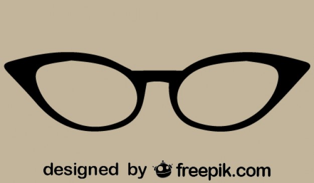 626x366 Retro Cateye Vector Glasses Icon Free Vector