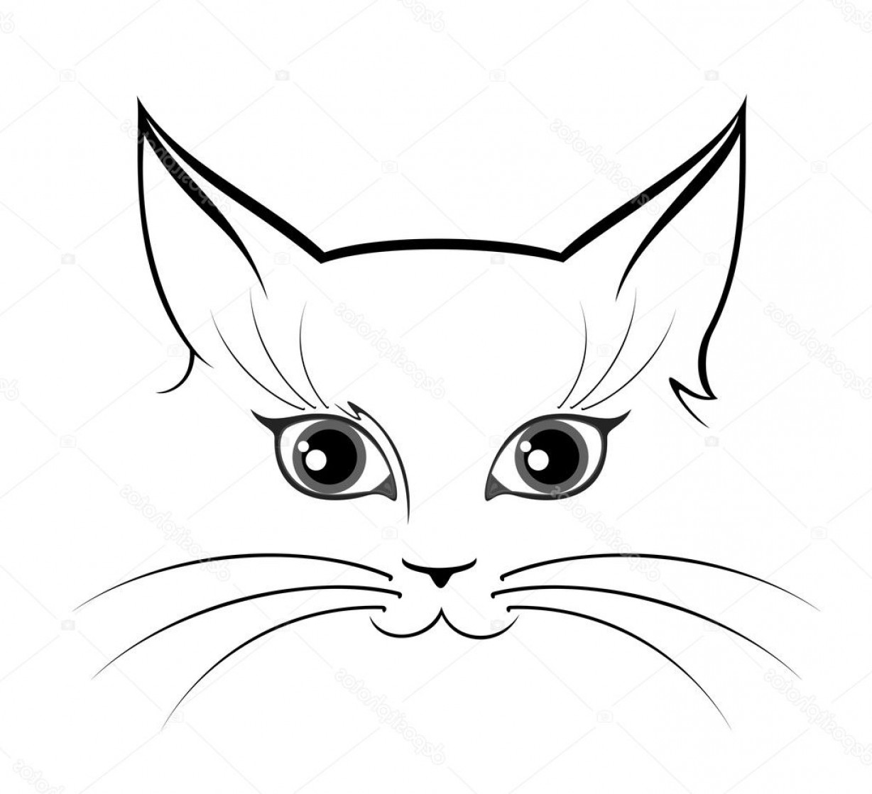 1228x1119 Stock Illustration Vector Image Of Cat Eyes Newwaysys