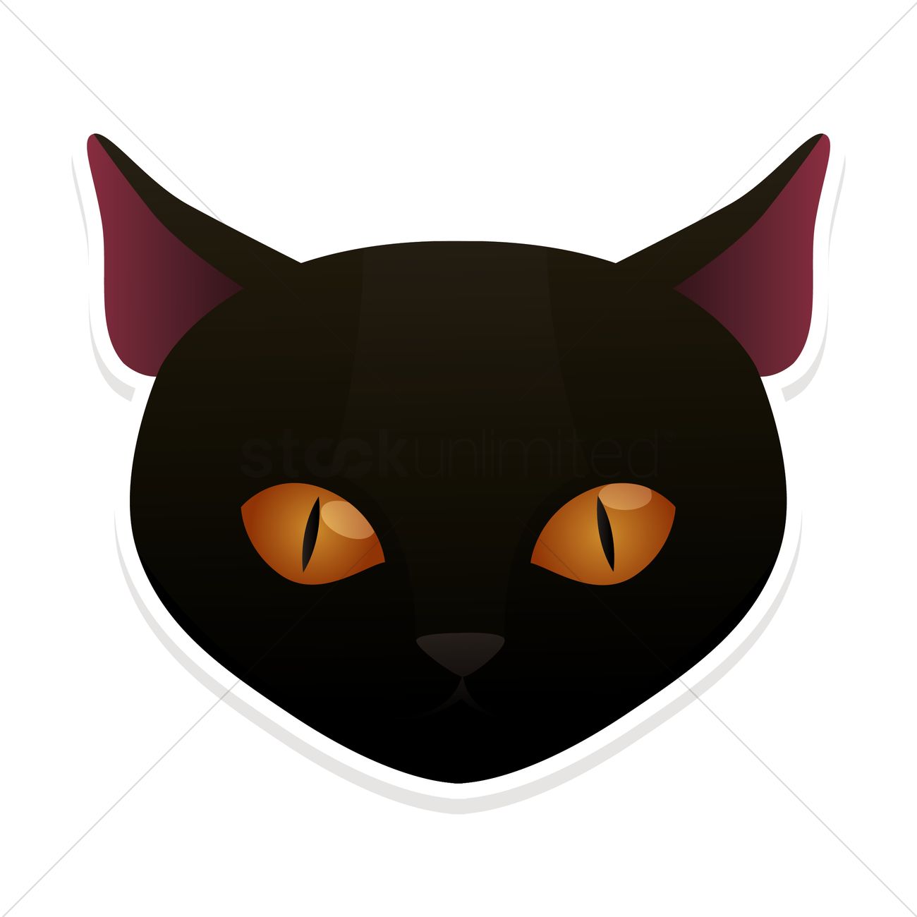 1300x1300 Cat Face Vector Image