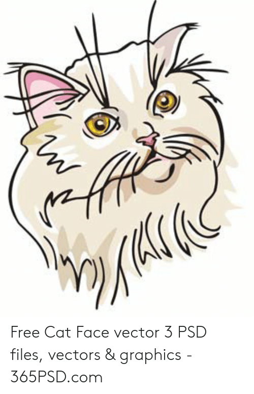 500x775 Free Cat Face Vector Vectors Graphics