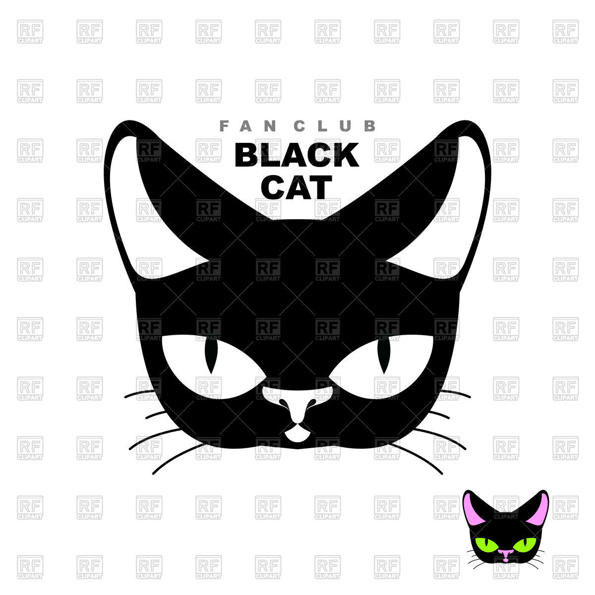 1200x1200 Black Cat Logo Vector Image Of Icons And Emblems Maryvalery