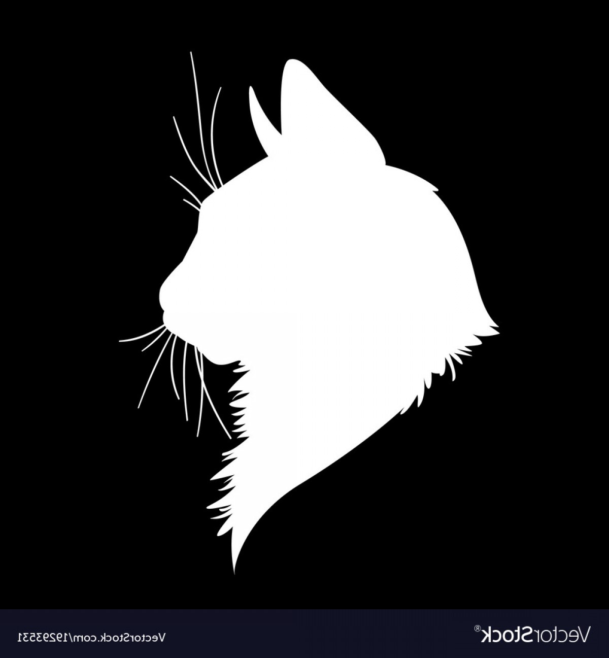 1200x1296 Cat Head Silhouette In Vector Catchsplace