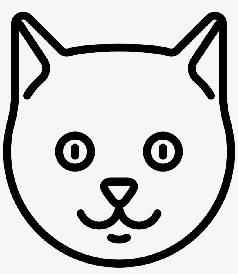 820x942 Cat Head Vector