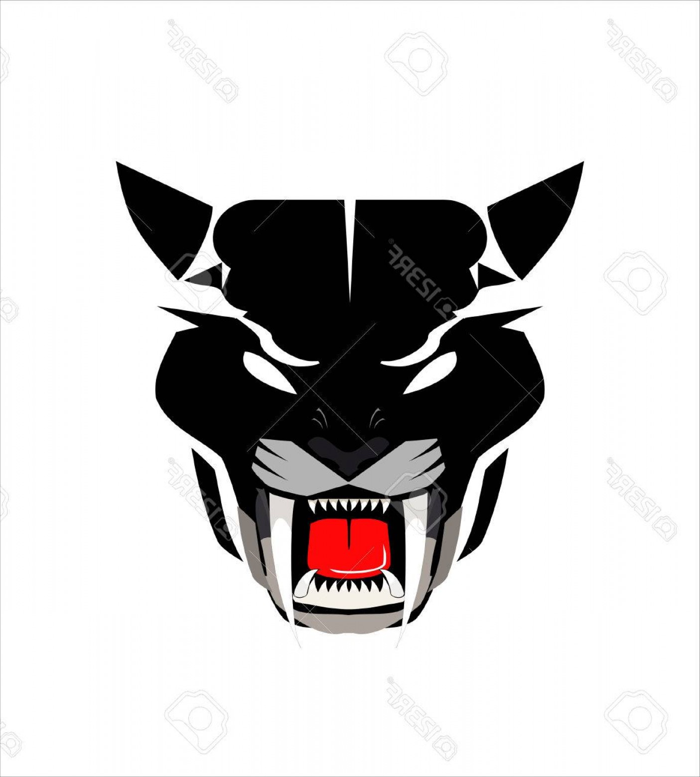 1405x1560 Photostock Vector Panther Head Wild Cat Head Catchsplace