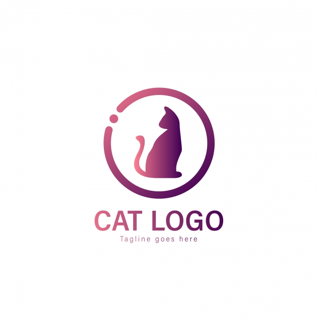 640x640 Cat Logo Vector Design Modern Cat Logo Template Isolated On White