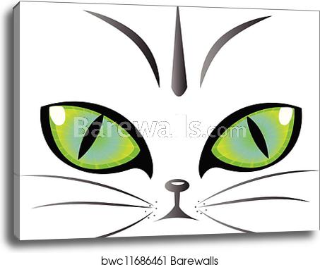 453x379 Cat Eyes Logo Vector, Canvas Print Barewalls Posters Prints