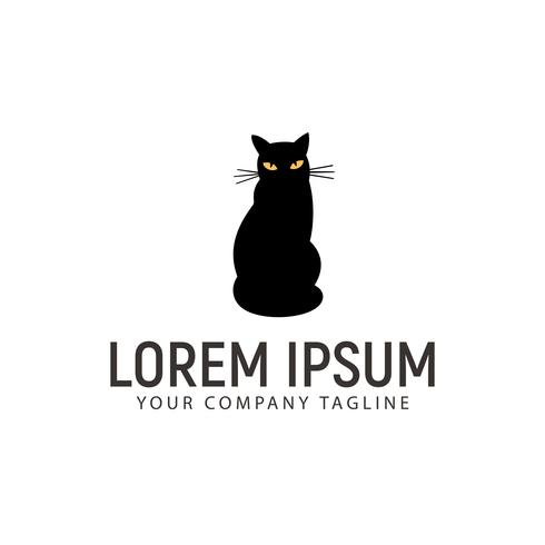 490x490 Black Cat Logo Design Concept Template