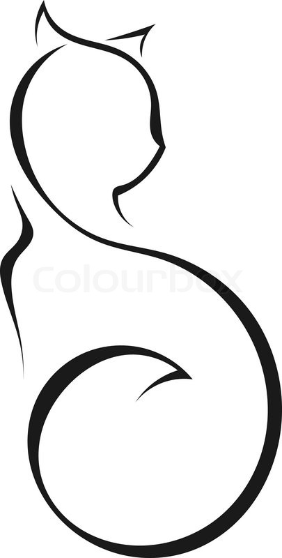 405x800 Cat Silhouette Outline Desktop Backgrounds