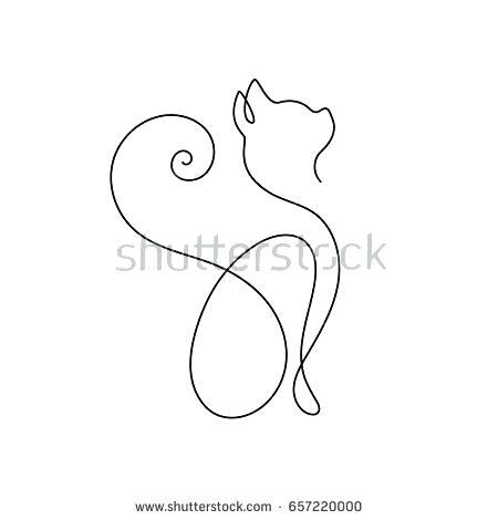 450x470 Cat Outlines