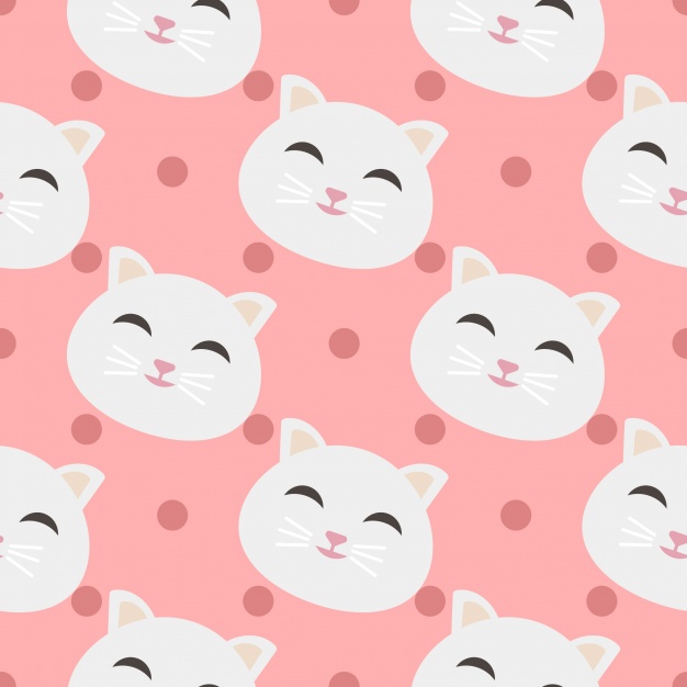 Cats Pattern Background Vector Free Download 626x626 Cats Pattern Background Vector Free Download