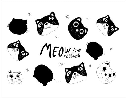Hand Drawn Cartoon Cute Cat Pattern Vector Free Graphics Uihere 500x389 Hand Drawn Cartoon Cute Cat Pattern Vector Free Graphics Uihere