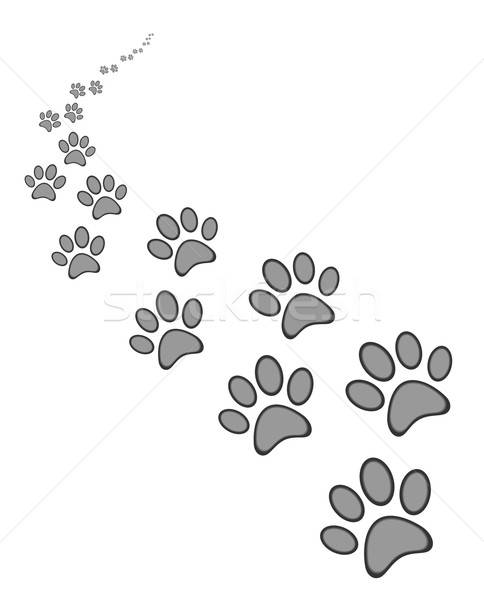 484x600 Cute Dog Or Cat Paw Print Vector Illustration Jacek Lasa
