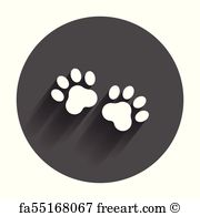 180x195 Free Art Print Of Animal Cat Paw Track Feet Print Icons