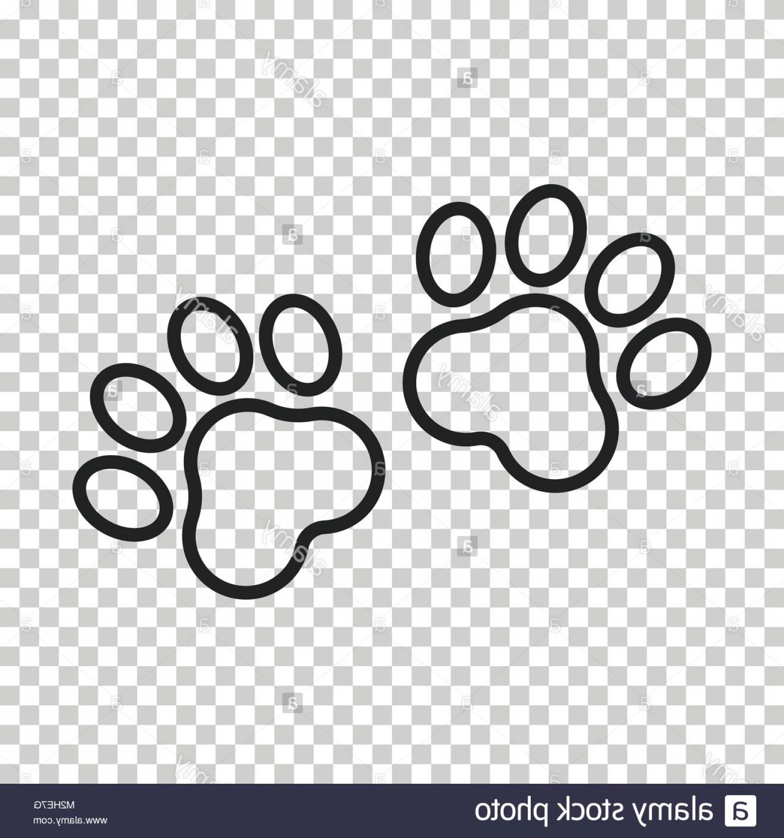 1560x1668 Stock Photo Paw Print Vector Icon In Line Style Dog Or Cat