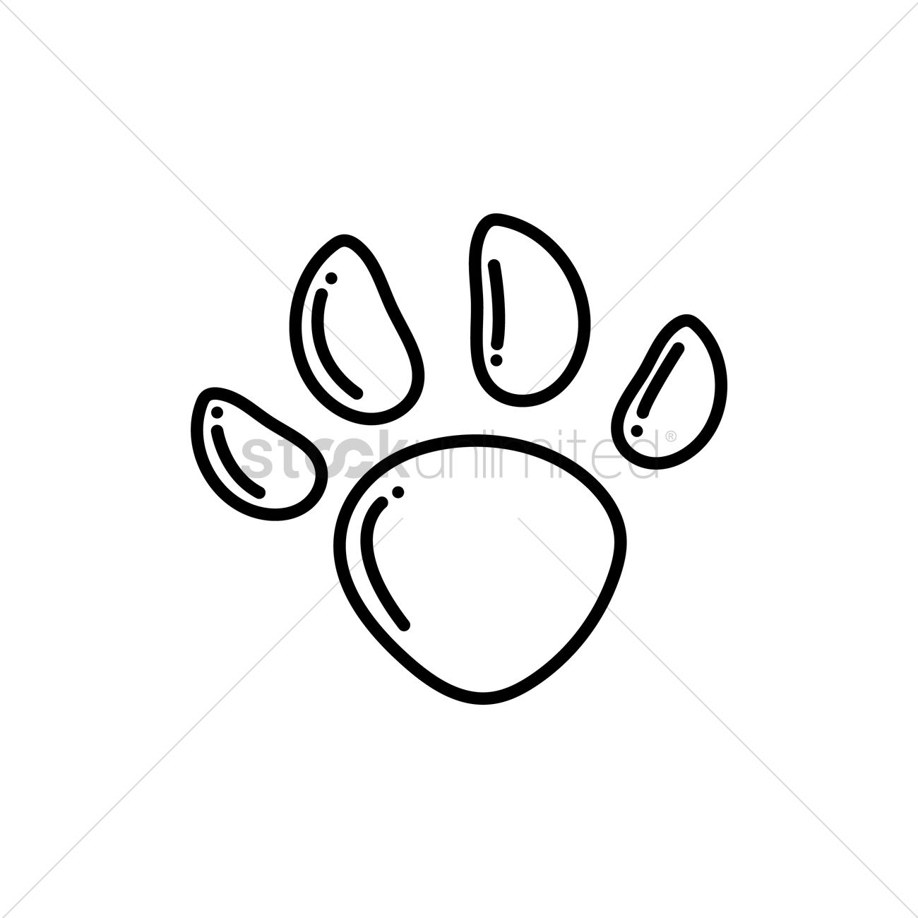 1300x1300 Cat Paw Print Vector Image