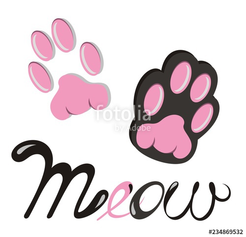 Cat Paw Dog Paw Vector Icon Illustration Stock Image And Royalty 500x482 Cat Paw Dog Paw Vector Icon Illustration Stock Image And Royalty