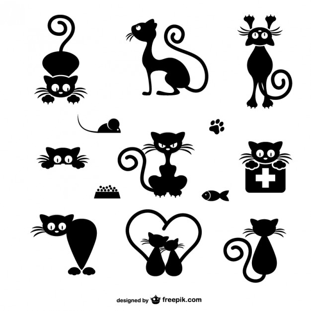 626x626 Cat Silhouette Vectors, Photos And Free Download