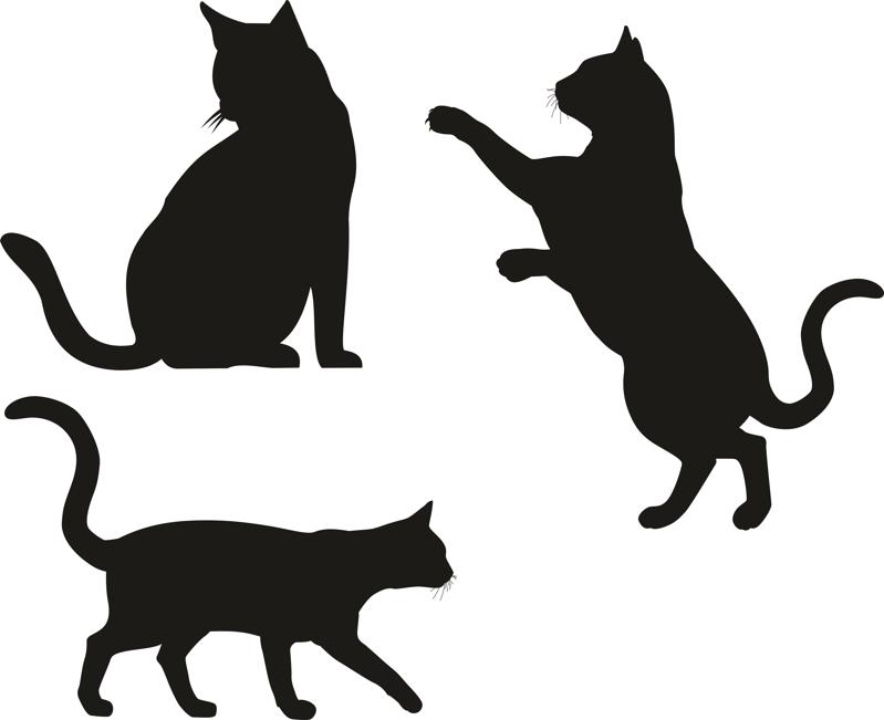 799x651 Cat Silhouette Vectors Free Vector Coreldraw Free Download