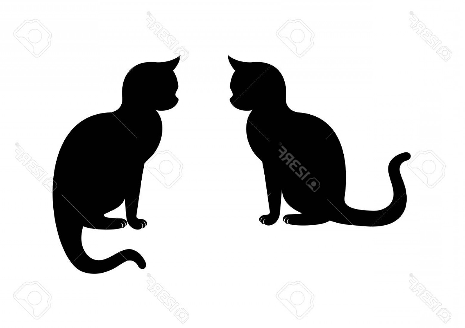 1560x1102 Photostock Vector Cat Silhouette Vector Sitting Cat Black Cat