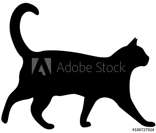 500x426 Cat Silhouette Vector
