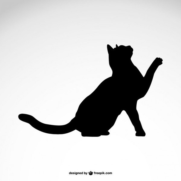 600x600 Black Cat Silhouette Free Free Vector