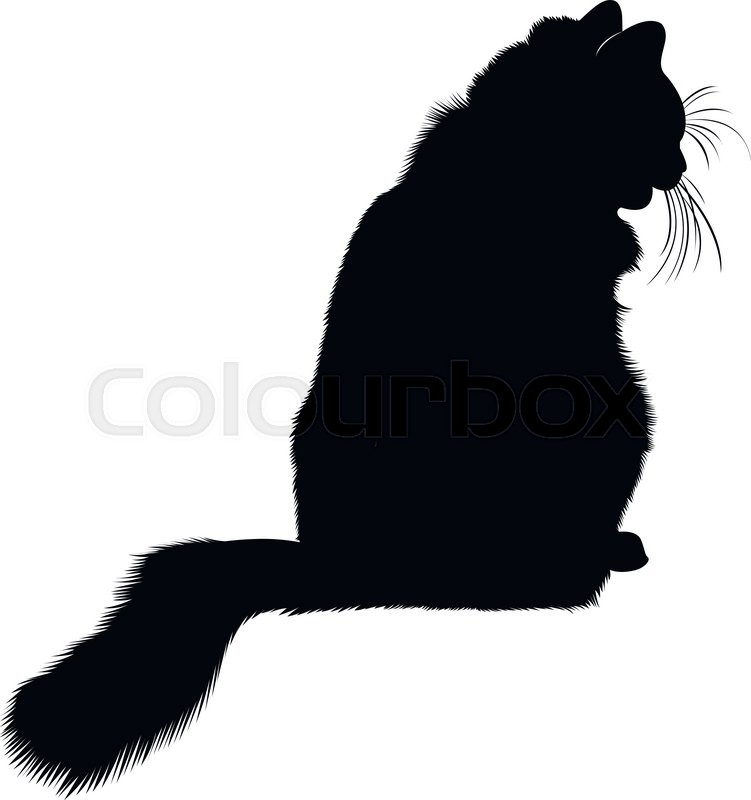 751x800 Black Cat Silhouette Cat Cat Stock Vector Colourbox