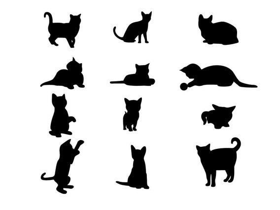 Cat Silhouette Vector Free 568x426 Cat Silhouette Vector Free