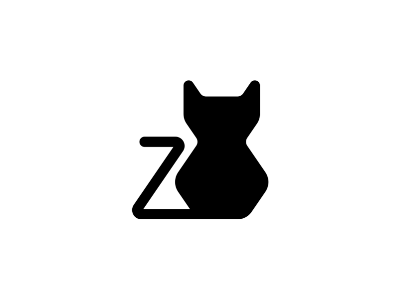 800x600 Cat + Z Letter, Logo Design Symbol