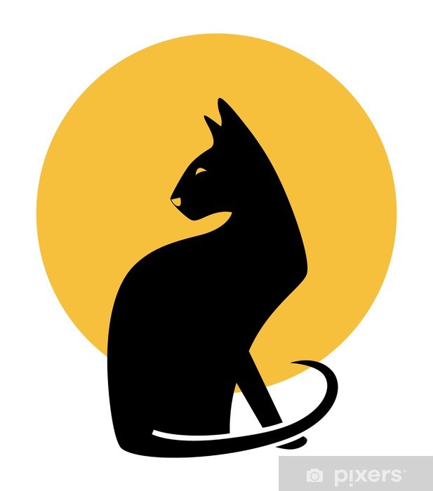 617x700 Cat Vector Illustration Wall Mural We Live To Change