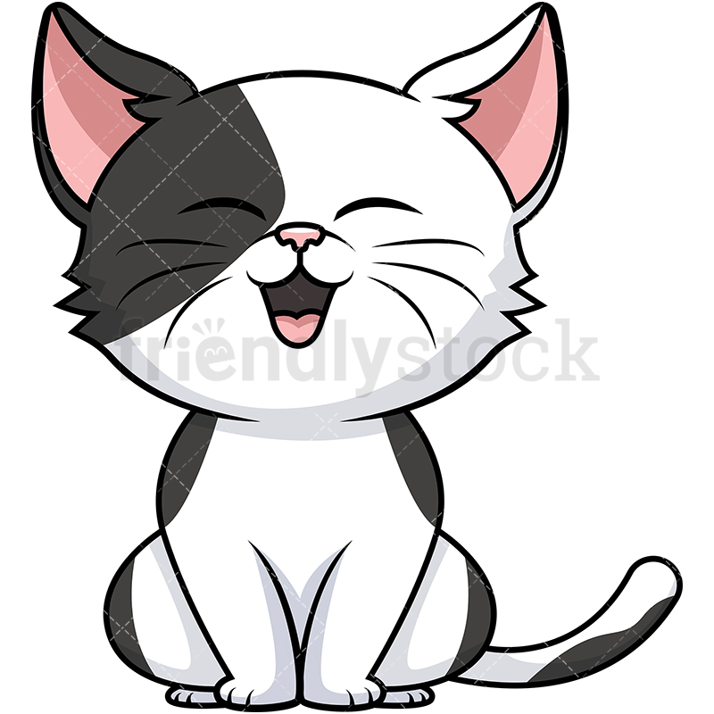 800x800 Cute Cat Cartoon Vector Clipart