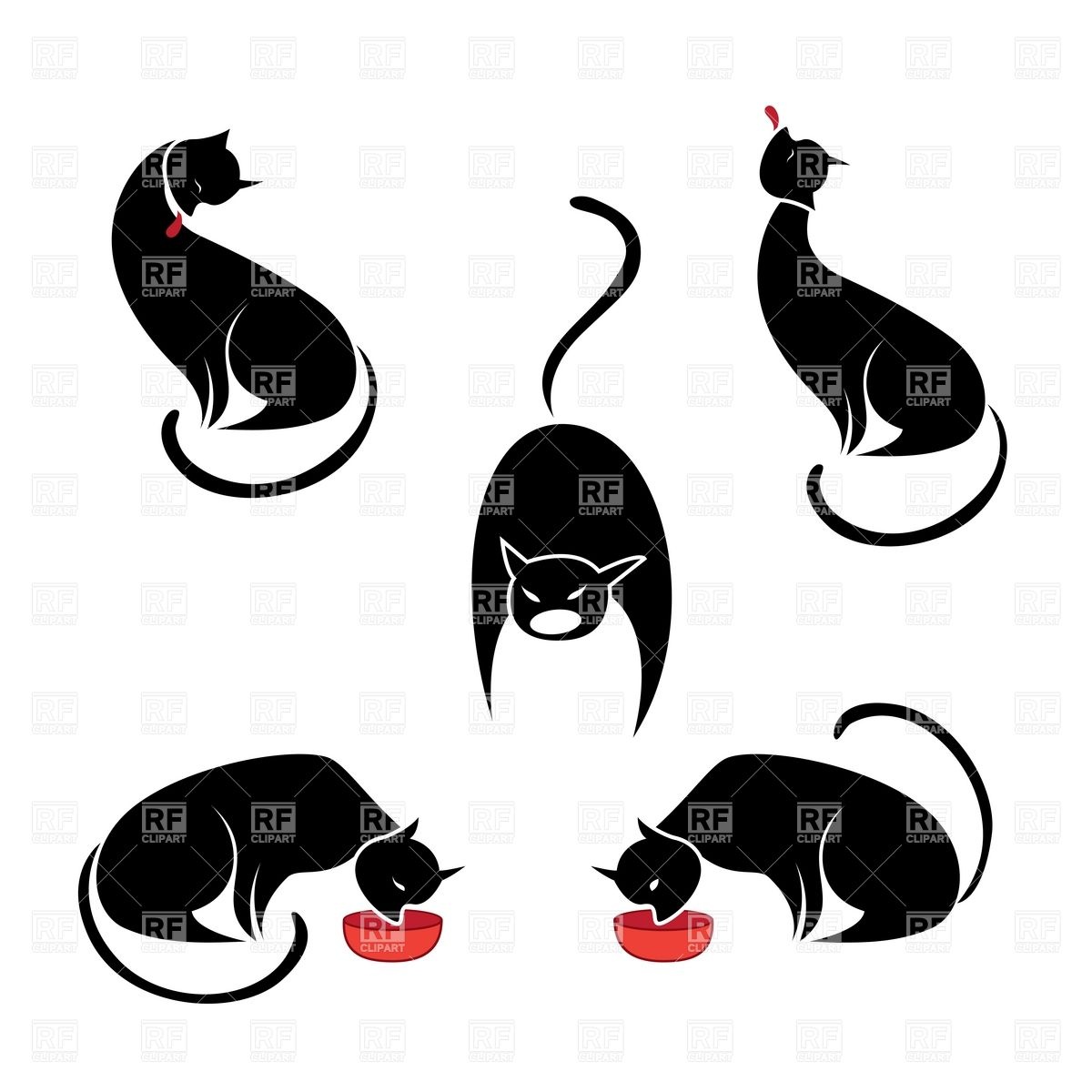 1200x1200 Black Cat Vector Image Of Plants And Animals Dvarg