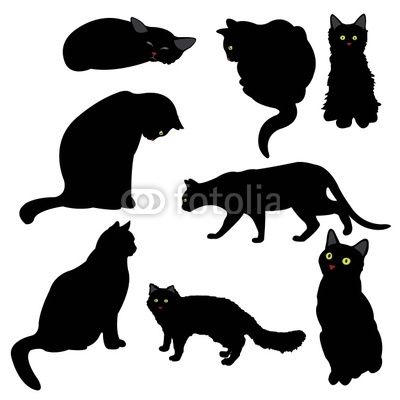 400x400 Black Cat Vector Art Tattoo Ideas Cat Silhouette, Black Cat