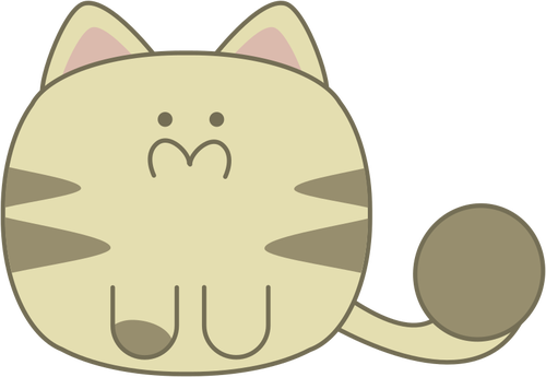 500x345 Cute Cat Vector Image