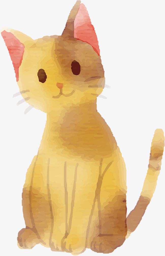 650x1005 Painted Yellow Cat, Cat Vector, Vector P